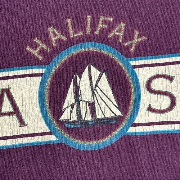 Vintage Tall Ships Trading Co Halifax Nova Scotia T-Shirt Sz L 100% Cotton - Picture 2 of 9